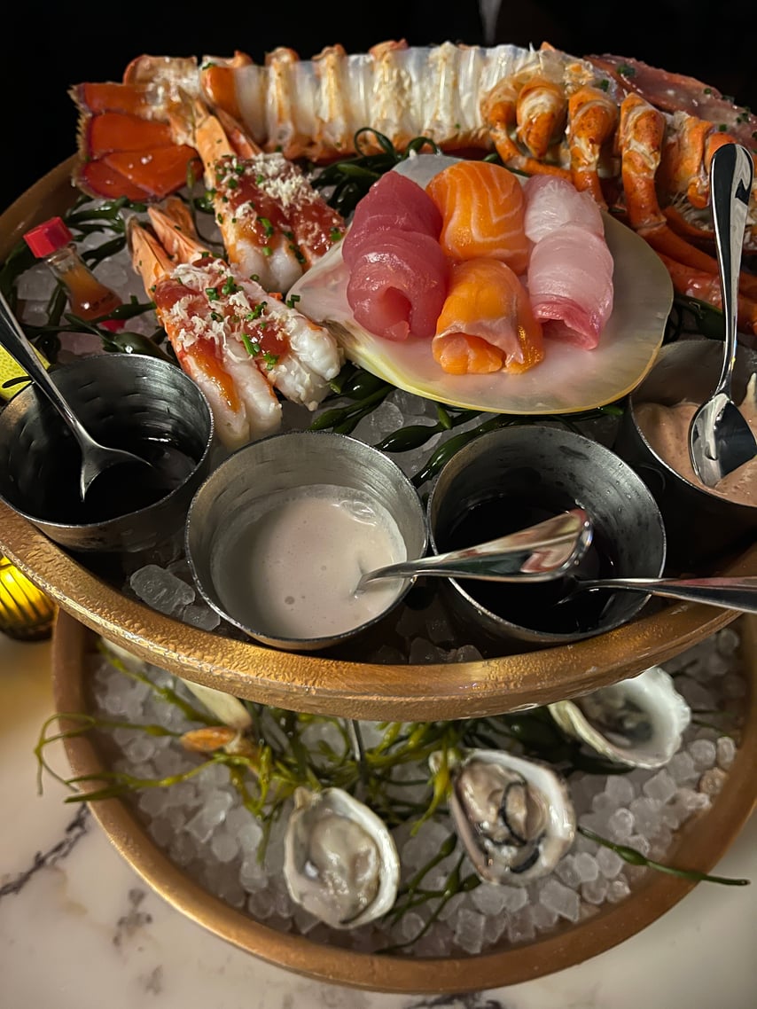Seafood Tower at Michael Minas Bourbon Steak in San Francisco
